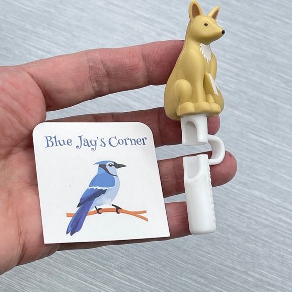 Starbucks Straw Topper Fox Silicone for Cold Cup Animal 2024 Release - Picture 2 of 3